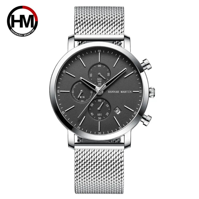 Quarzuhr für Herren – Edelstahl Chronograph mit Datum und Wasserschutz
