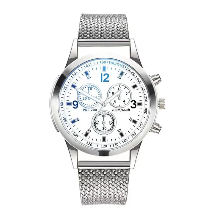 Quarz-Armbanduhr für Herren – Retro Design, Wolframstahl, Keine Wasserdichtigkeit