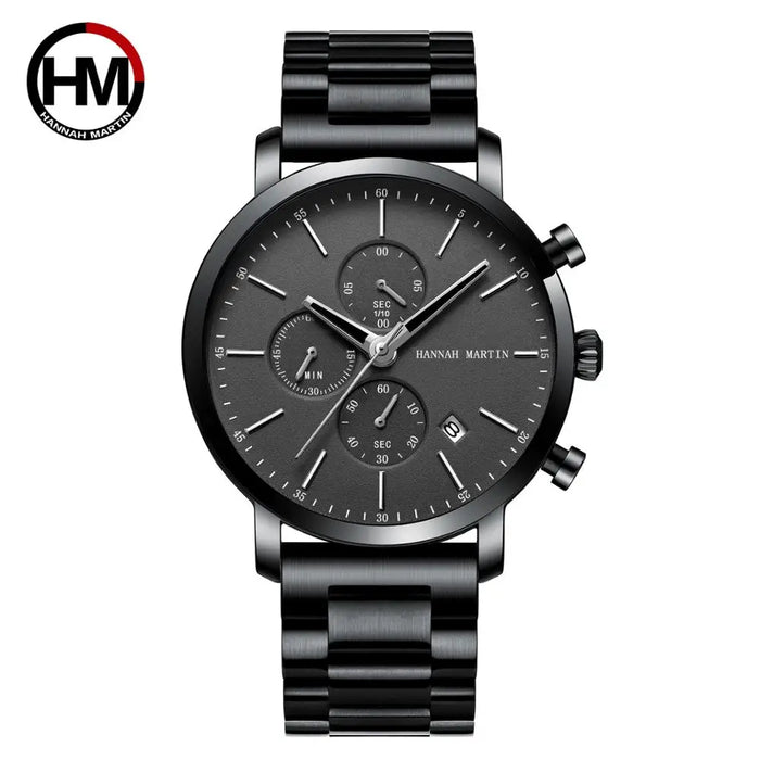 Quarzuhr für Herren – Edelstahl Chronograph mit Datum und Wasserschutz