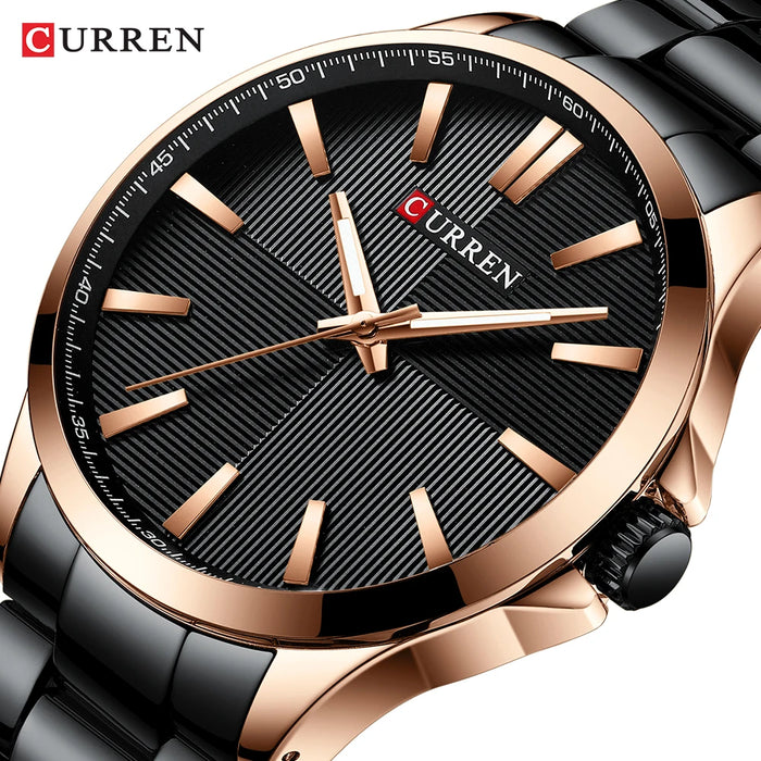 Herren Armbanduhr – Edelstahl Mesh Quarz-Uhr | Business & Freizeit | 3ATM Wasserdicht