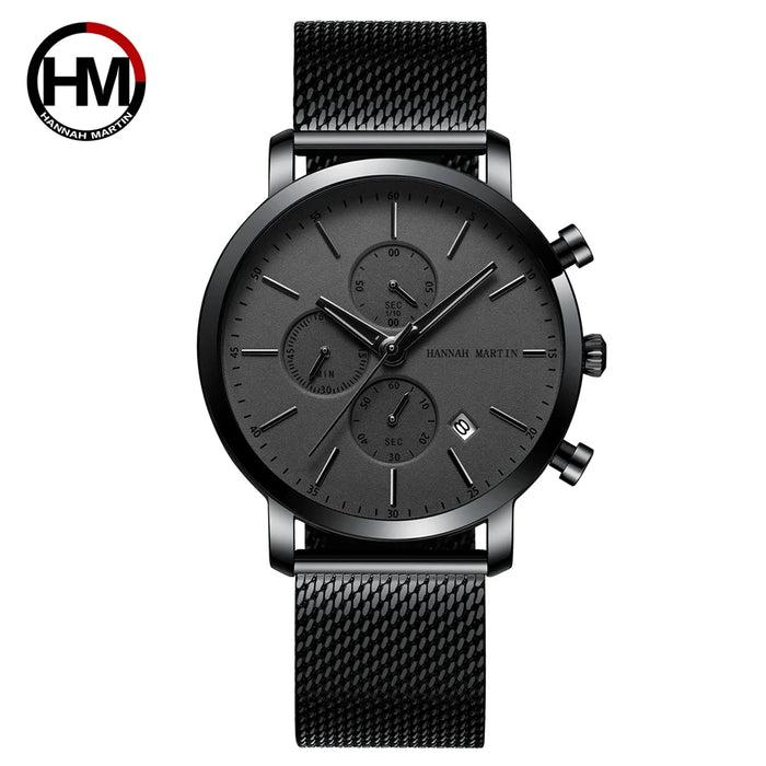 Quarzuhr für Herren – Edelstahl Chronograph mit Datum und Wasserschutz