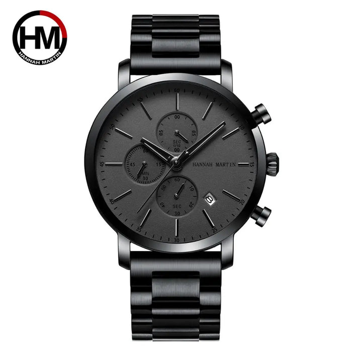 Quarzuhr für Herren – Edelstahl Chronograph mit Datum und Wasserschutz
