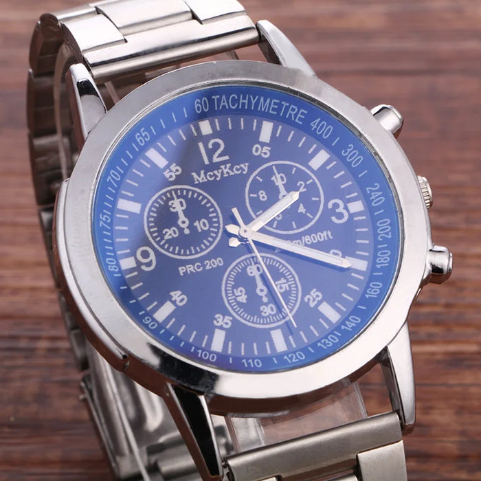 Quarz-Armbanduhr für Herren – Retro Design, Wolframstahl, Keine Wasserdichtigkeit