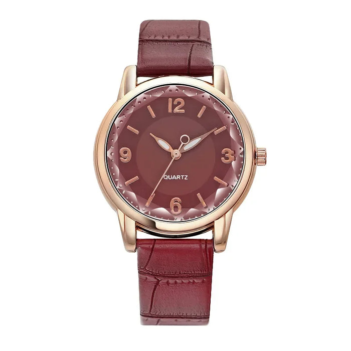 Luxus Damen Uhr – Mode Quarzuhr mit Lederarmband, Reloj Mujer, Montre Femme