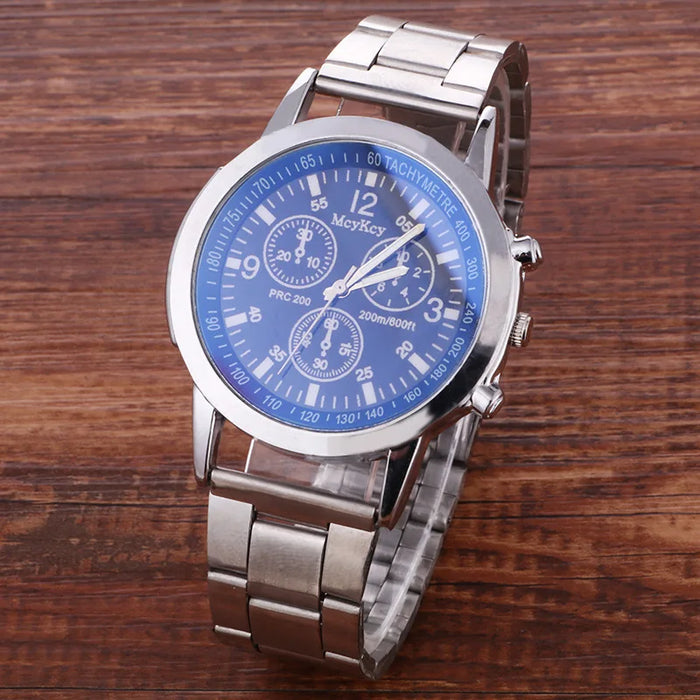 Quarz-Armbanduhr für Herren – Retro Design, Wolframstahl, Keine Wasserdichtigkeit