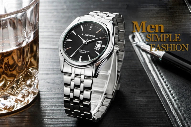 Luxus Herren-Armbanduhr 2022 – Edelstahlband, Wasserdicht, Business Uhren für Männer | Relogio Masculino