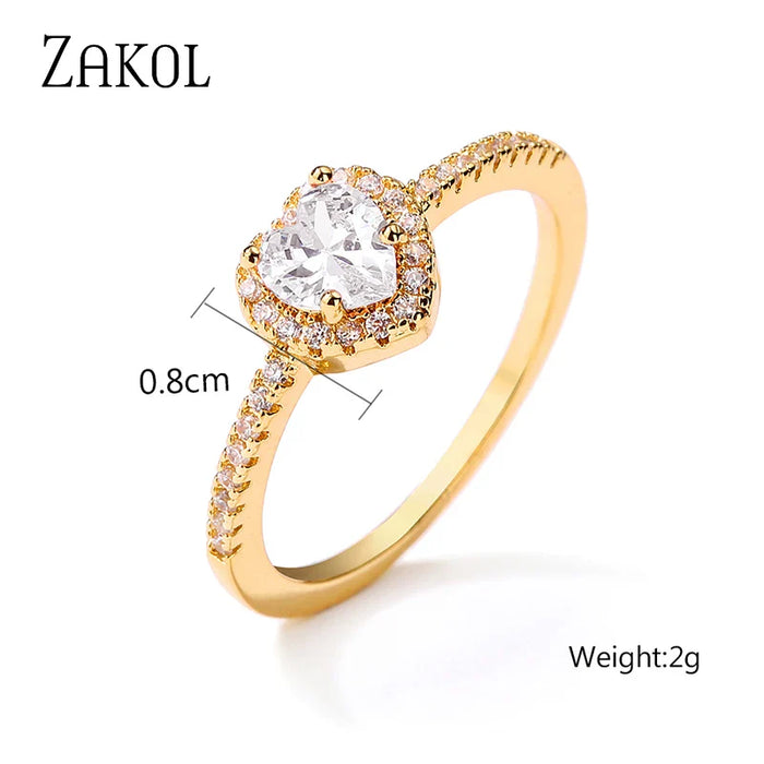 Herzförmiger Zirkonia-Ring – Romantische Eleganz in Silber