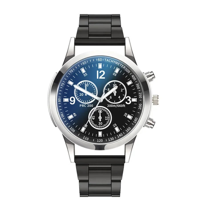 Quarz-Armbanduhr für Herren – Retro Design, Wolframstahl, Keine Wasserdichtigkeit