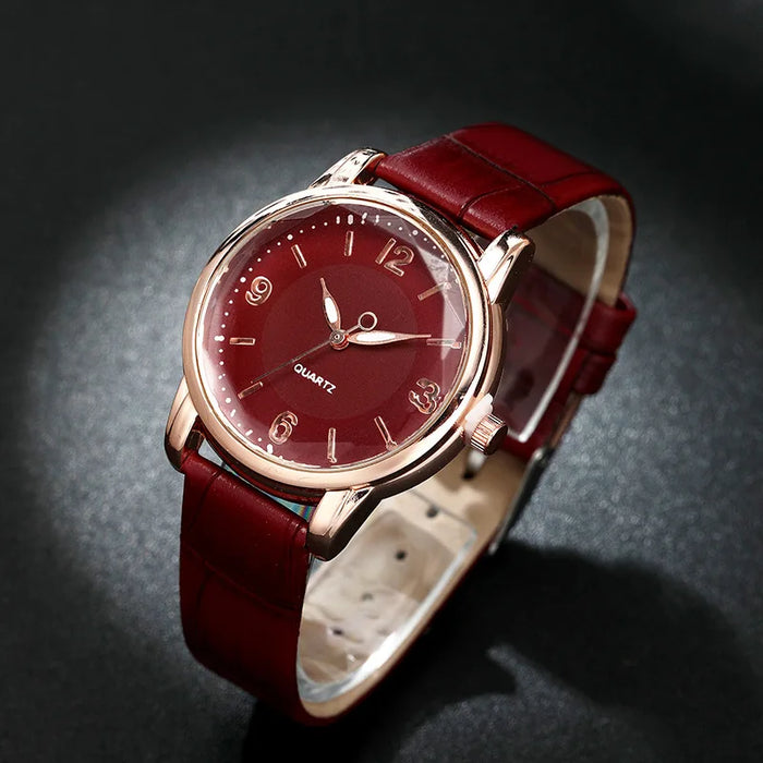 Luxus Damen Uhr – Mode Quarzuhr mit Lederarmband, Reloj Mujer, Montre Femme