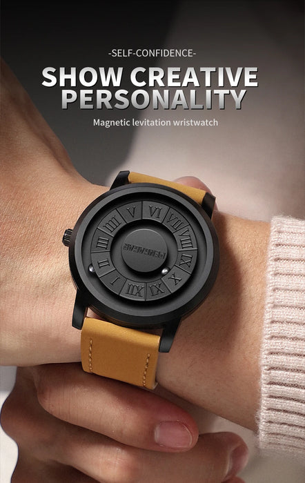 2024 Neue Luxus Quarzuhr für Männer – Kreative Scrollen Zeiger, Magnetische Handgelenk Uhr, Relogio Masculino