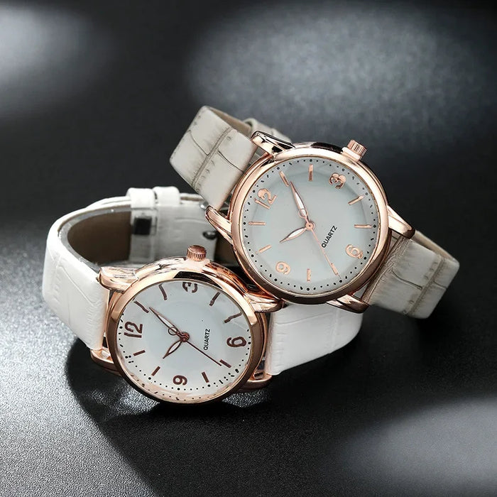 Luxus Damen Uhr – Mode Quarzuhr mit Lederarmband, Reloj Mujer, Montre Femme