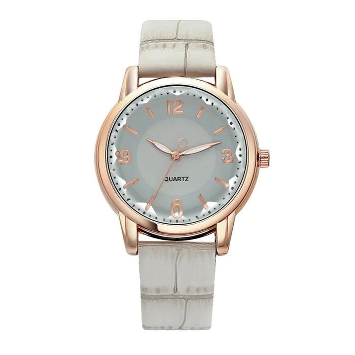 Luxus Damen Uhr – Mode Quarzuhr mit Lederarmband, Reloj Mujer, Montre Femme