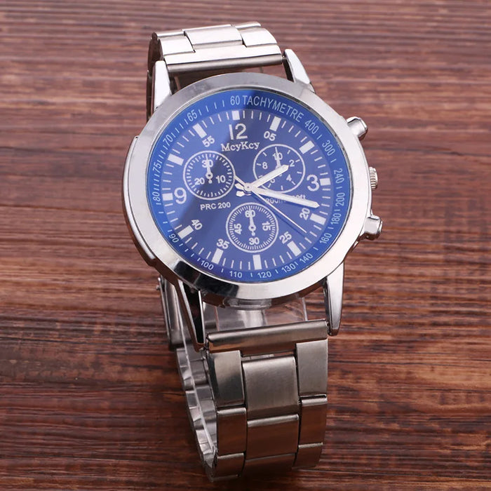 Quarz-Armbanduhr für Herren – Retro Design, Wolframstahl, Keine Wasserdichtigkeit