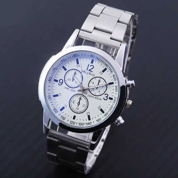 Quarz-Armbanduhr für Herren – Retro Design, Wolframstahl, Keine Wasserdichtigkeit