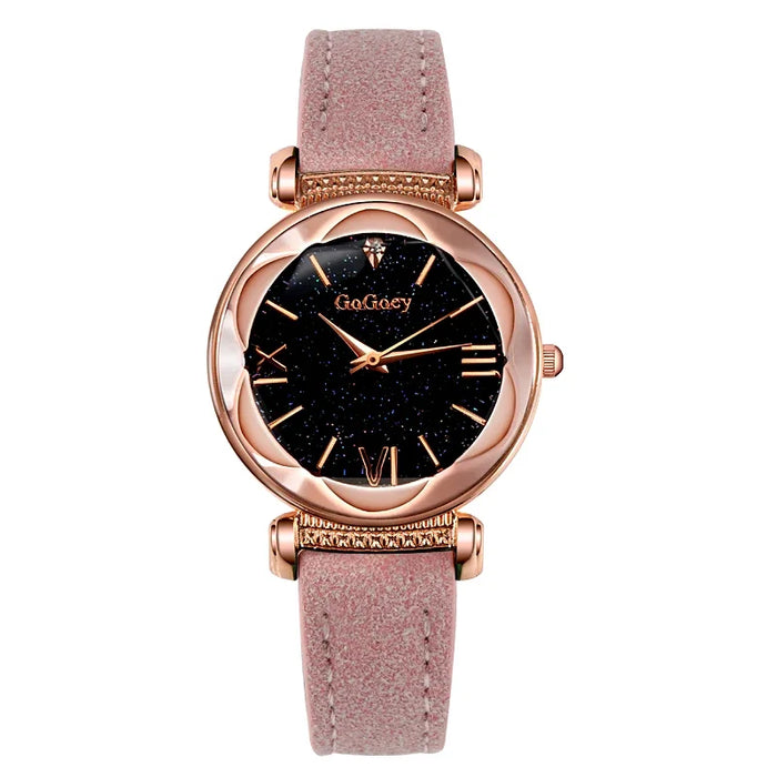 Starry Sky Quarz-Armbanduhr für Frauen – Elegante Damen Uhr, Montre Femme, Reloj Mujer, Horloges Women, Relógio Feminino