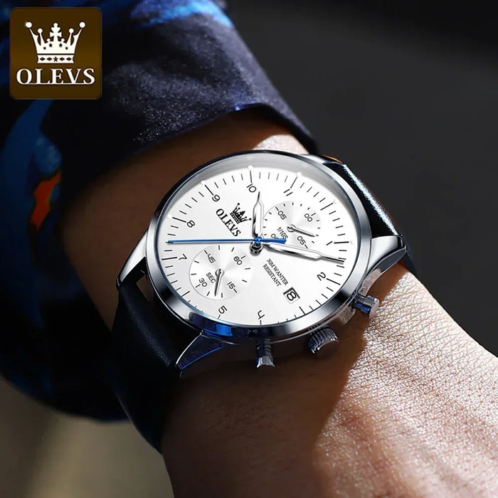Luxus Quarzuhr für Herren – Wasserdicht, Chronograph, Luminous, Automatisches Datum