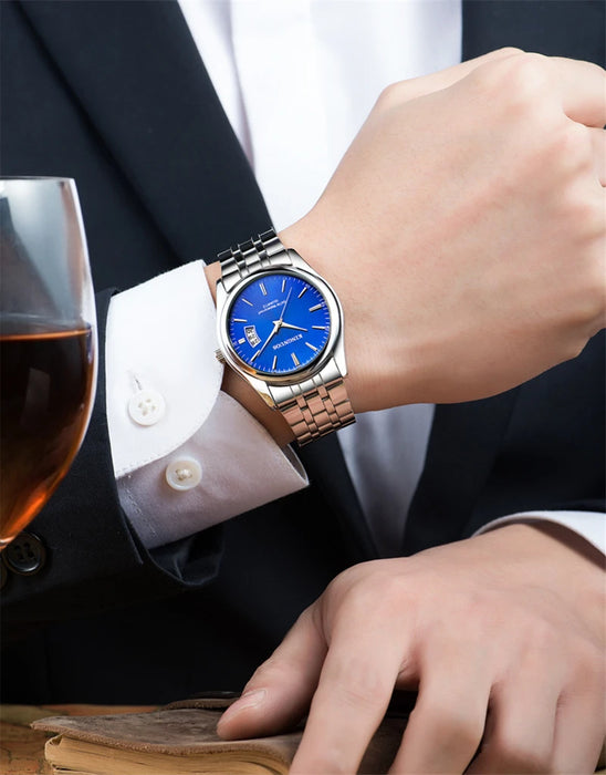 Luxus Herren-Armbanduhr 2022 – Edelstahlband, Wasserdicht, Business Uhren für Männer | Relogio Masculino