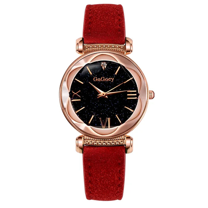 Starry Sky Quarz-Armbanduhr für Frauen – Elegante Damen Uhr, Montre Femme, Reloj Mujer, Horloges Women, Relógio Feminino