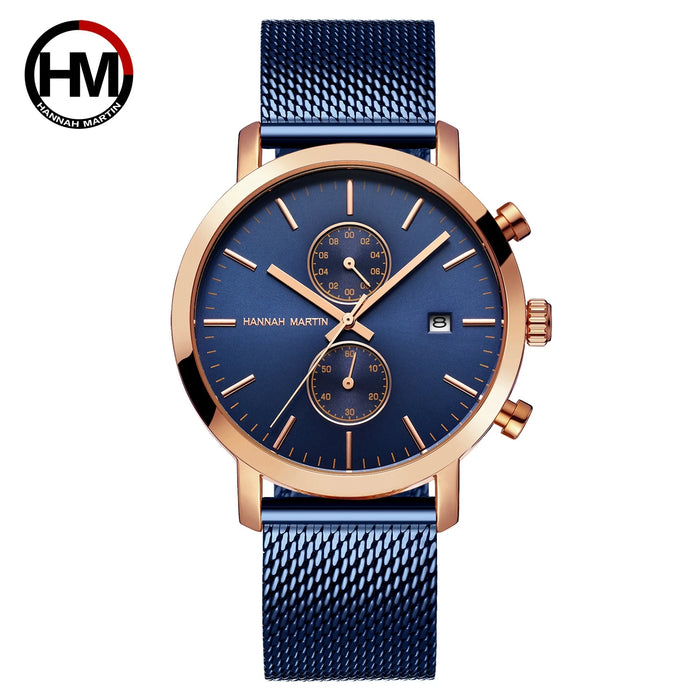 Quarzuhr für Herren – Edelstahl Chronograph mit Datum und Wasserschutz