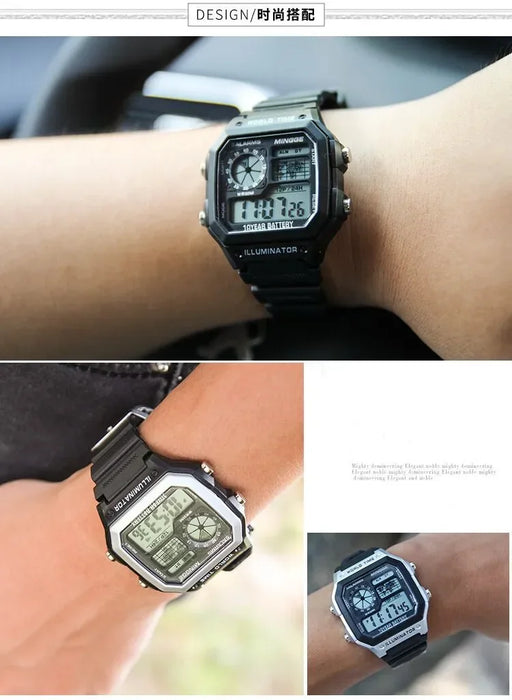 Digitale Retro Uhr für Männer – Sportuhr mit LED-Display, Reloj Hombre, Studenten Uhr, Relogio Masculino