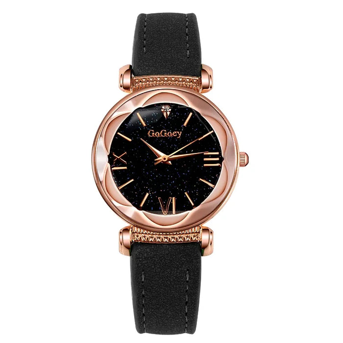 Starry Sky Quarz-Armbanduhr für Frauen – Elegante Damen Uhr, Montre Femme, Reloj Mujer, Horloges Women, Relógio Feminino