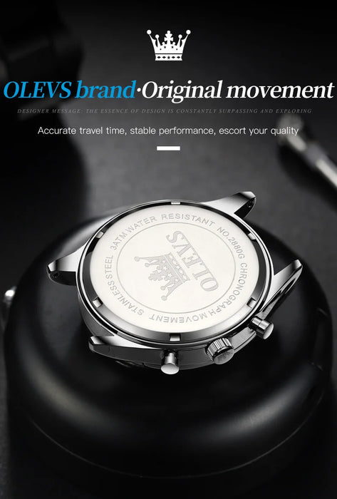Luxus Quarzuhr für Herren – Wasserdicht, Chronograph, Luminous, Automatisches Datum