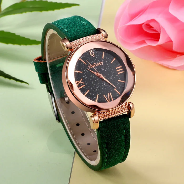 Starry Sky Quarz-Armbanduhr für Frauen – Elegante Damen Uhr, Montre Femme, Reloj Mujer, Horloges Women, Relógio Feminino