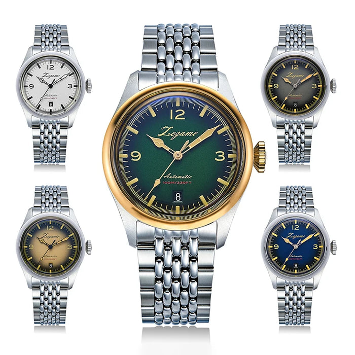 YN55a Herrenuhr – Luxus Automatik Uhr 38 mm, Retro Design, Chronograph, 100 m wasserdicht, Vintage Style