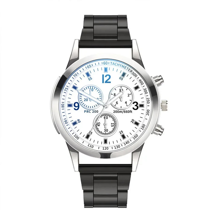 Quarz-Armbanduhr für Herren – Retro Design, Wolframstahl, Keine Wasserdichtigkeit