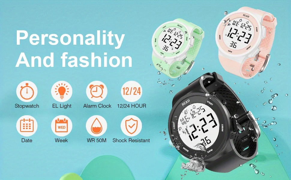 Moderne Damen-LED-Uhr – Stylisch & Smart.