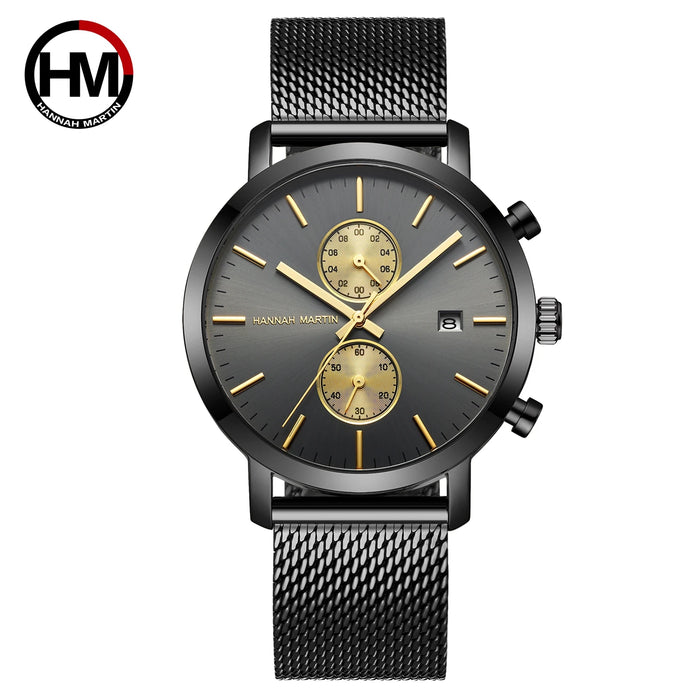 Quarzuhr für Herren – Edelstahl Chronograph mit Datum und Wasserschutz