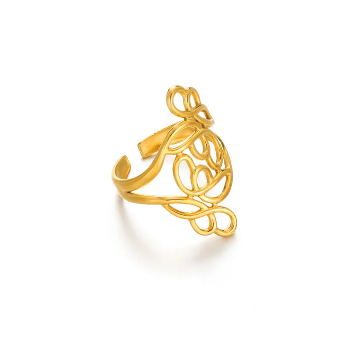 Goldene Statement-Ringe – Naturinspirierte Eleganz
