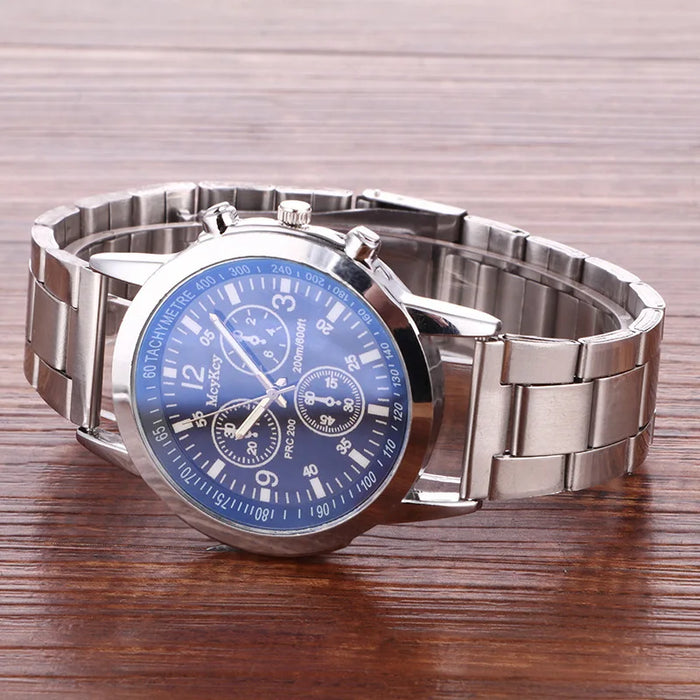 Quarz-Armbanduhr für Herren – Retro Design, Wolframstahl, Keine Wasserdichtigkeit