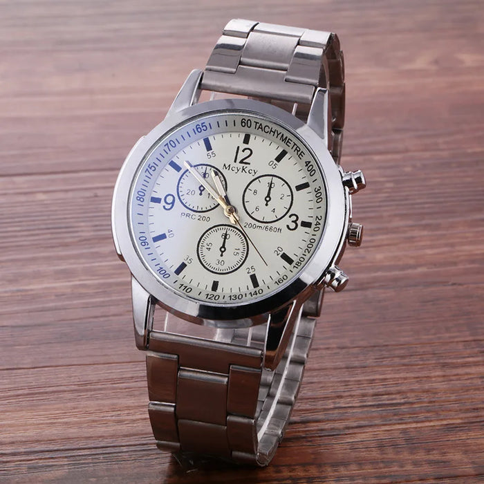 Quarz-Armbanduhr für Herren – Retro Design, Wolframstahl, Keine Wasserdichtigkeit