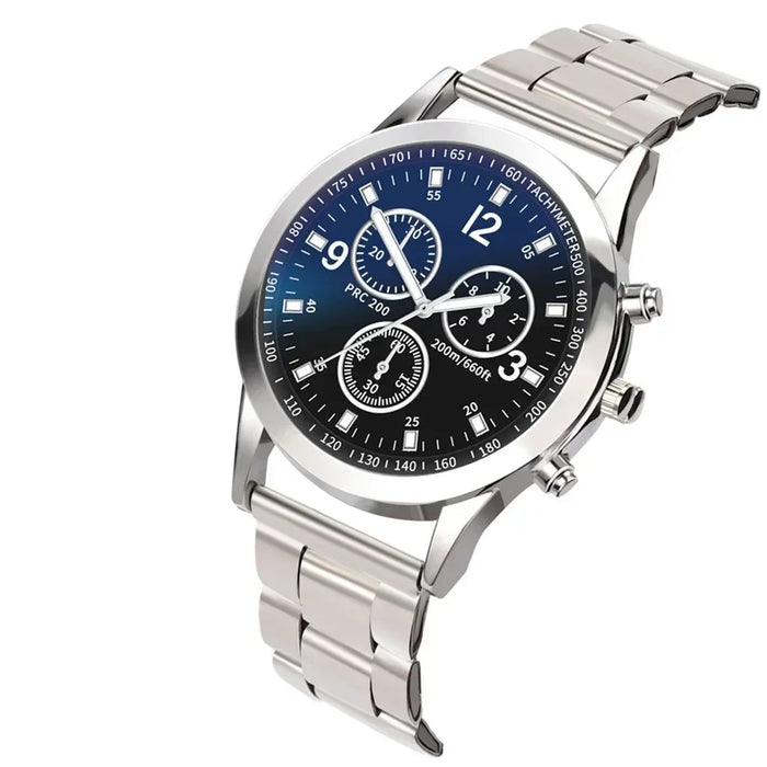 Quarz-Armbanduhr für Herren – Retro Design, Wolframstahl, Keine Wasserdichtigkeit