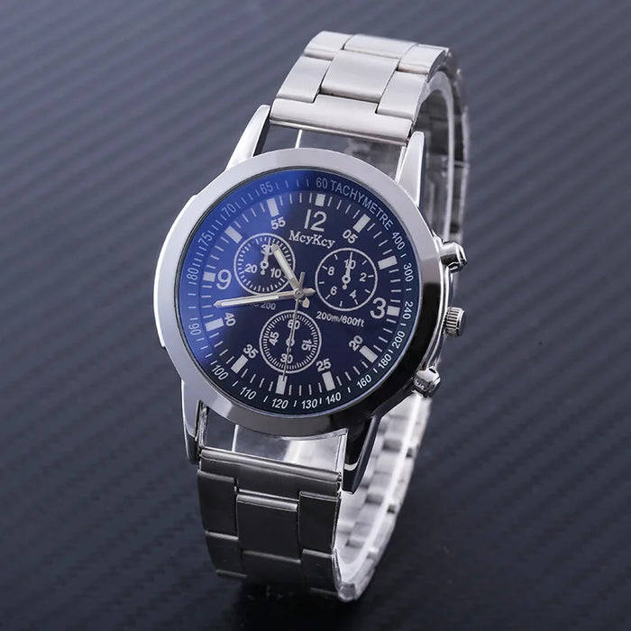 Quarz-Armbanduhr für Herren – Retro Design, Wolframstahl, Keine Wasserdichtigkeit
