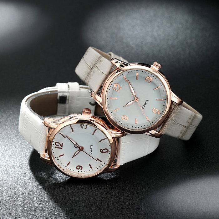 Luxus Damen Uhr – Mode Quarzuhr mit Lederarmband, Reloj Mujer, Montre Femme