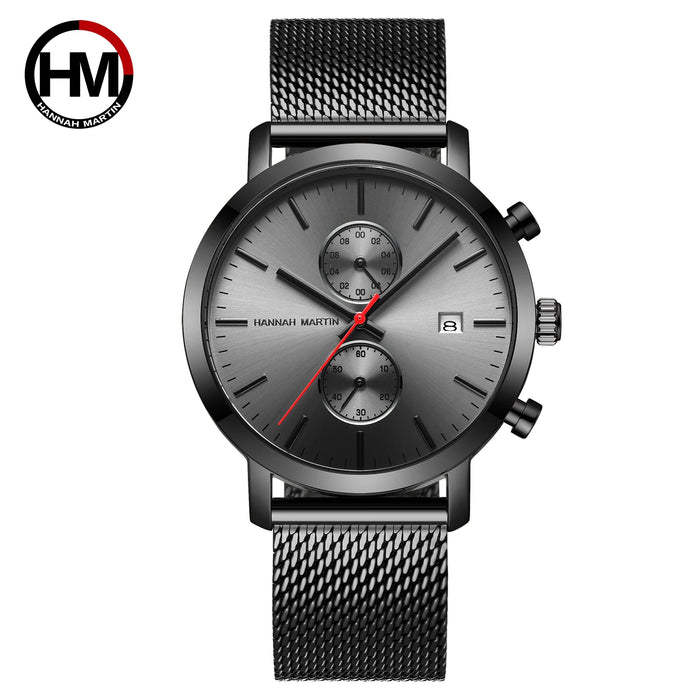 Quarzuhr für Herren – Edelstahl Chronograph mit Datum und Wasserschutz