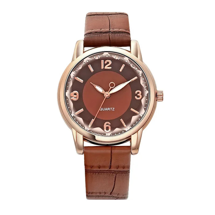 Luxus Damen Uhr – Mode Quarzuhr mit Lederarmband, Reloj Mujer, Montre Femme