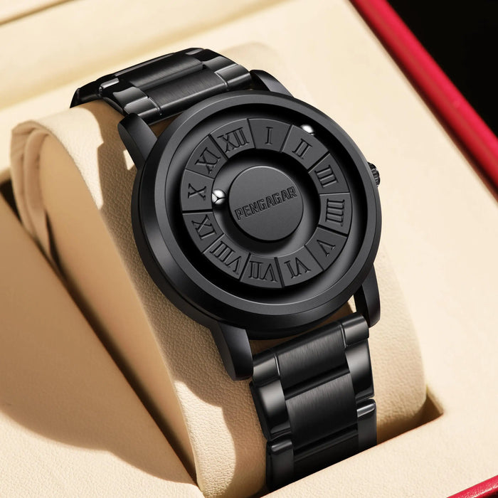 2024 Neue Luxus Quarzuhr für Männer – Kreative Scrollen Zeiger, Magnetische Handgelenk Uhr, Relogio Masculino