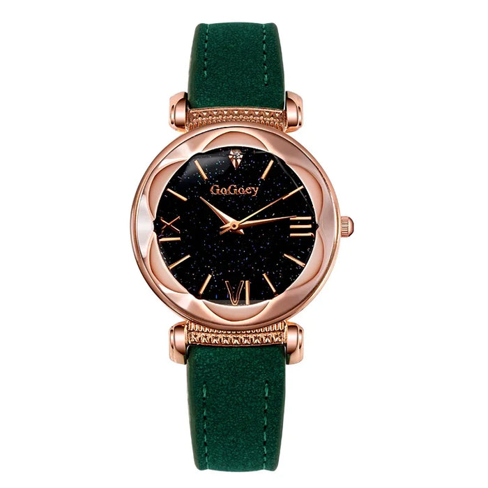 Starry Sky Quarz-Armbanduhr für Frauen – Elegante Damen Uhr, Montre Femme, Reloj Mujer, Horloges Women, Relógio Feminino