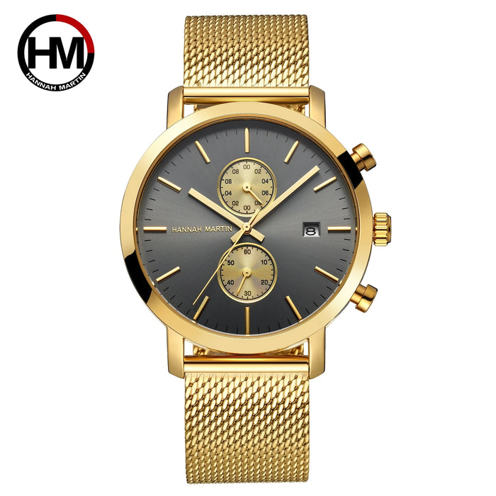 Quarzuhr für Herren – Edelstahl Chronograph mit Datum und Wasserschutz