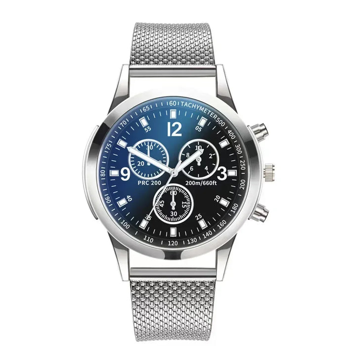 Quarz-Armbanduhr für Herren – Retro Design, Wolframstahl, Keine Wasserdichtigkeit