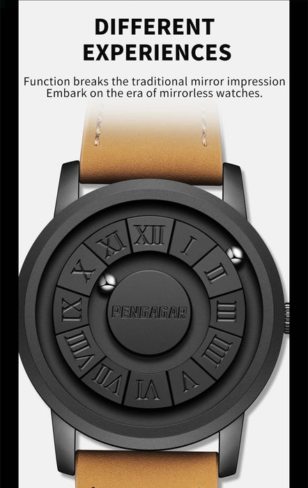 2024 Neue Luxus Quarzuhr für Männer – Kreative Scrollen Zeiger, Magnetische Handgelenk Uhr, Relogio Masculino