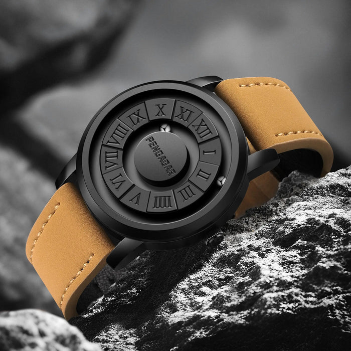 2024 Neue Luxus Quarzuhr für Männer – Kreative Scrollen Zeiger, Magnetische Handgelenk Uhr, Relogio Masculino