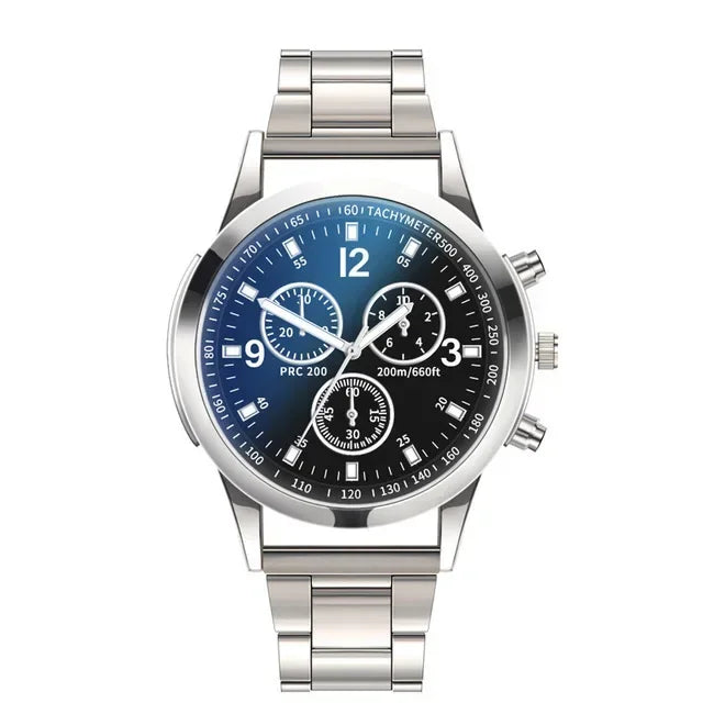 Quarz-Armbanduhr für Herren – Retro Design, Wolframstahl, Keine Wasserdichtigkeit